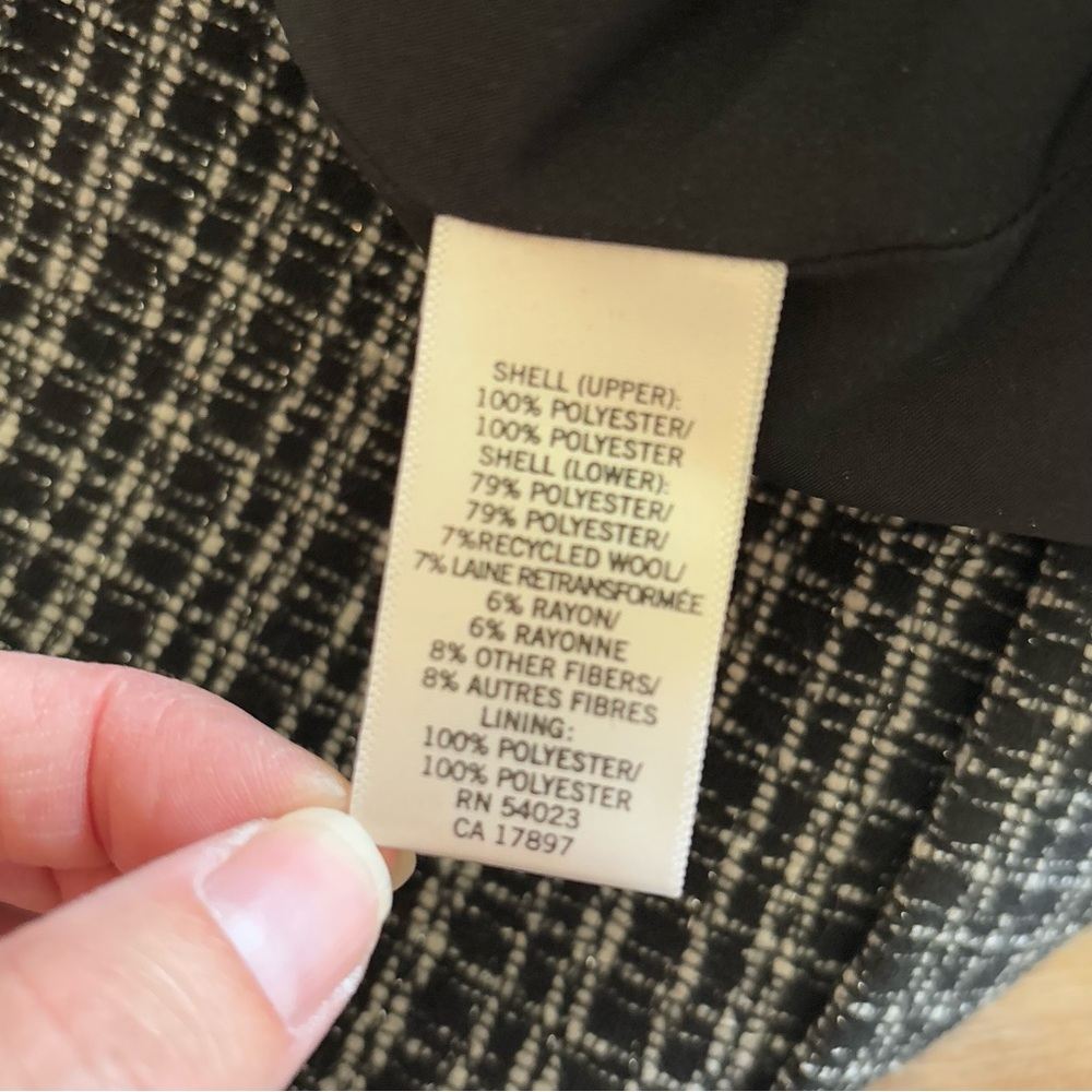 Banana Republic Docking Tweed Skirt Dress with Black Chiffon Secretary Blouse, - Picture 10 of 11